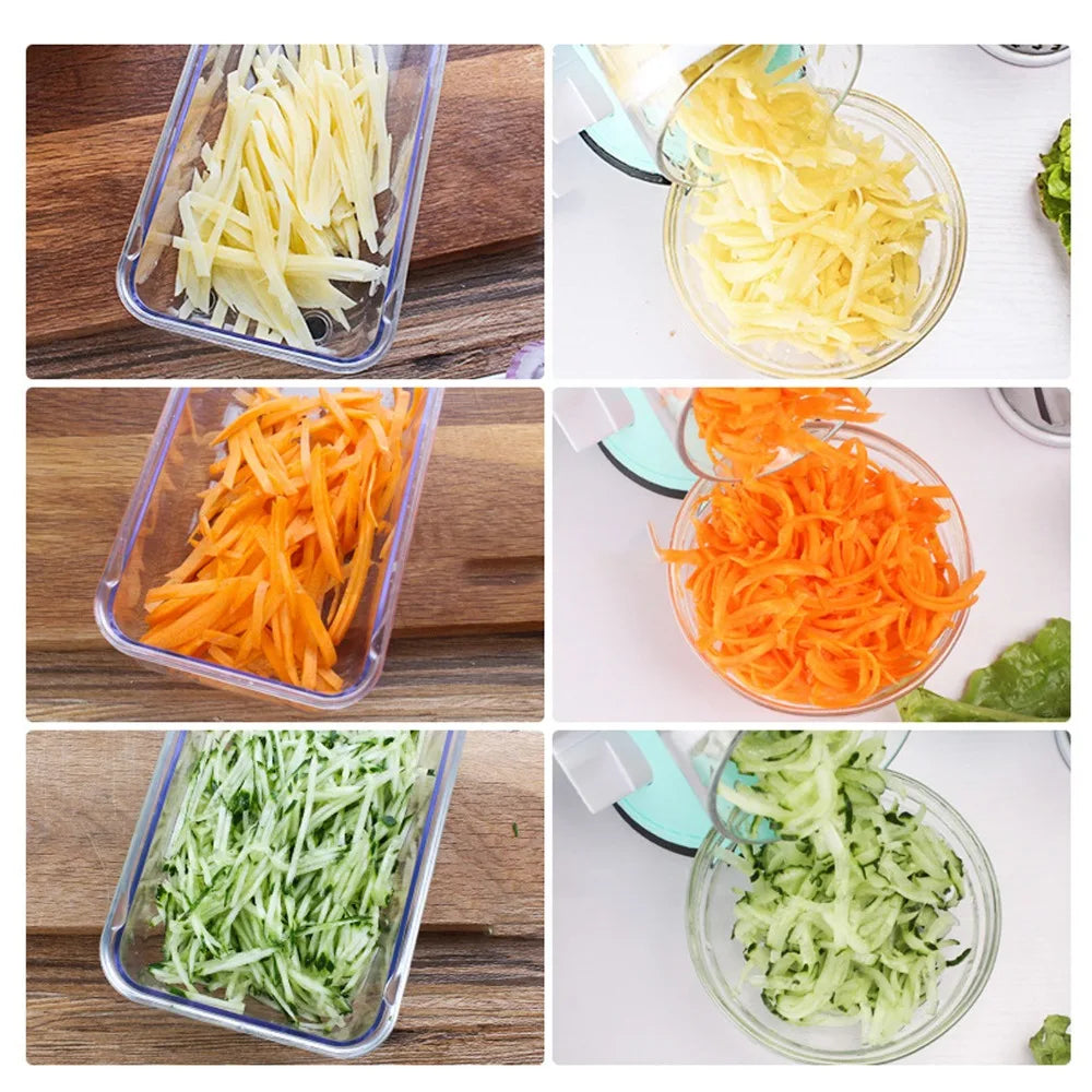 3-in-1 Rotary Cheese Grater & Vegetable Slicer